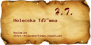 Holecska Tímea névjegykártya