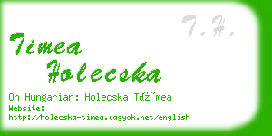 timea holecska business card